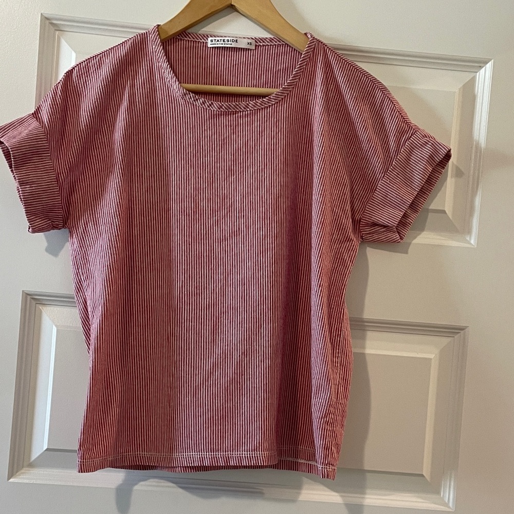 Stateside Red and White Striped Top